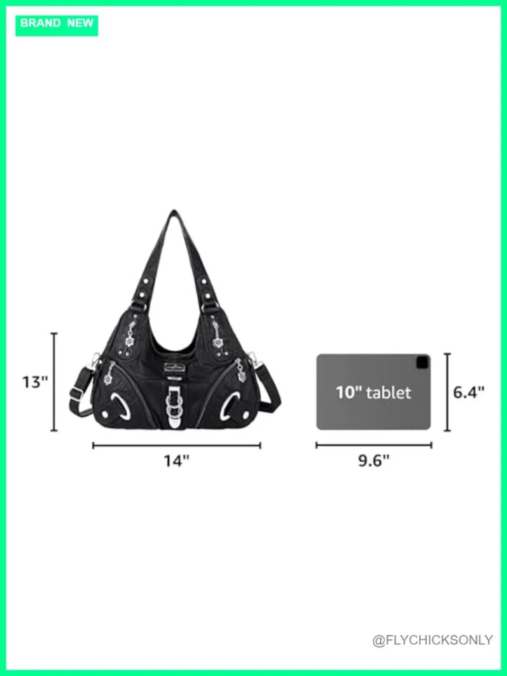 Large Hobo Shoulder Bag Faux Leather Convertible Laptop Tote